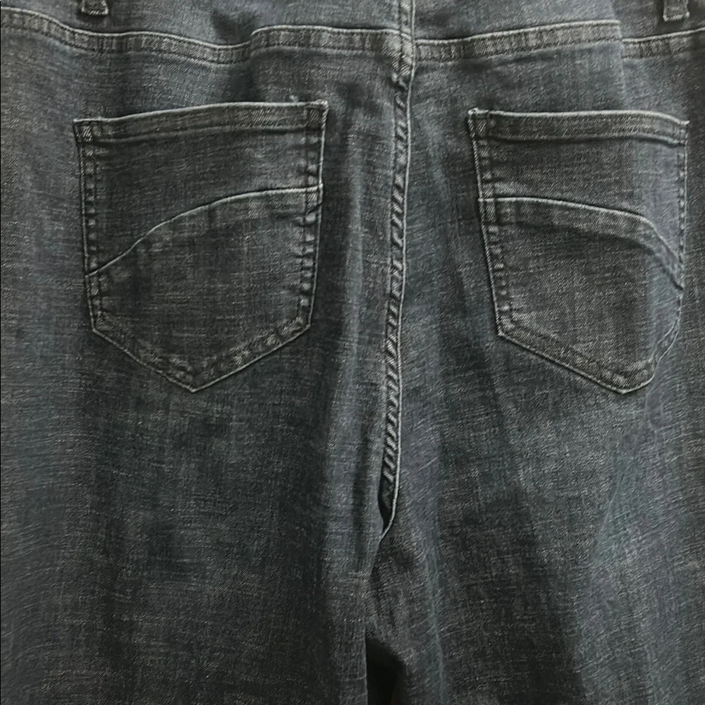 John Mark Dark Blue Flare Jeans - Picture 3 of 6